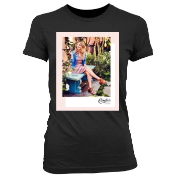 Sarah Hyland Women's Junior Cut Crewneck T-Shirt