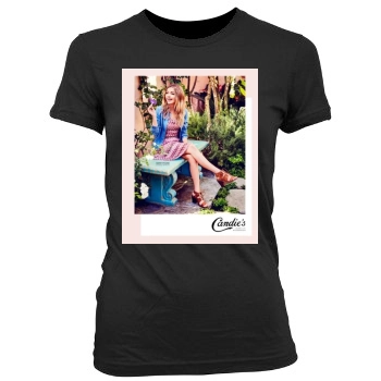 Sarah Hyland Women's Junior Cut Crewneck T-Shirt