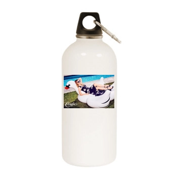 Sarah Hyland White Water Bottle With Carabiner