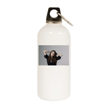 Sarah Hyland White Water Bottle With Carabiner