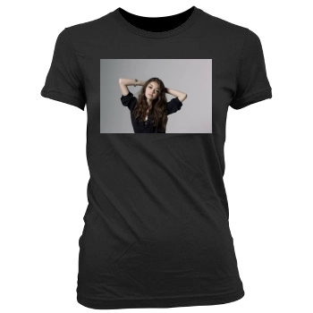 Sarah Hyland Women's Junior Cut Crewneck T-Shirt