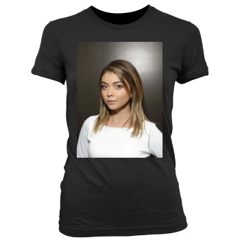 Sarah Hyland Women's Junior Cut Crewneck T-Shirt