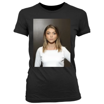 Sarah Hyland Women's Junior Cut Crewneck T-Shirt