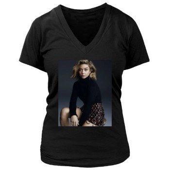 Sarah Hyland Women's Deep V-Neck TShirt