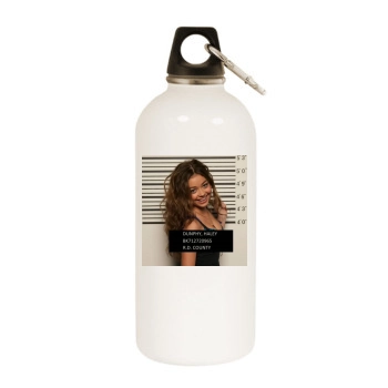 Sarah Hyland White Water Bottle With Carabiner