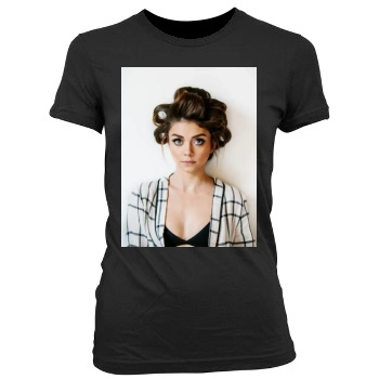 Sarah Hyland Women's Junior Cut Crewneck T-Shirt