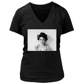 Sarah Hyland Women's Deep V-Neck TShirt