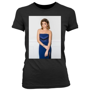 Sarah Hyland Women's Junior Cut Crewneck T-Shirt