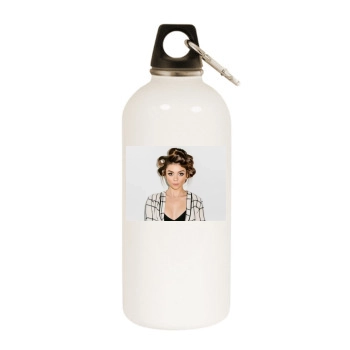 Sarah Hyland White Water Bottle With Carabiner