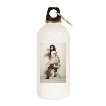 Sarah Hyland White Water Bottle With Carabiner