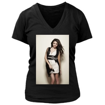 Sarah Hyland Women's Deep V-Neck TShirt