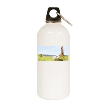 Sarah Hyland White Water Bottle With Carabiner