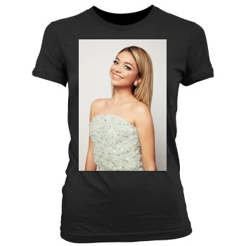 Sarah Hyland Women's Junior Cut Crewneck T-Shirt