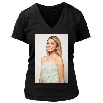 Sarah Hyland Women's Deep V-Neck TShirt