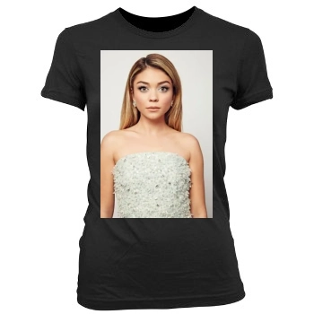 Sarah Hyland Women's Junior Cut Crewneck T-Shirt