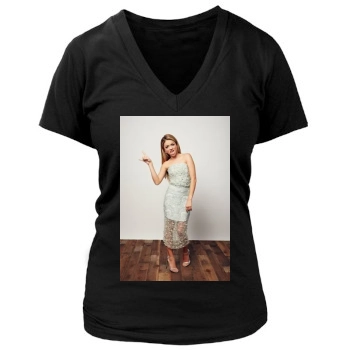 Sarah Hyland Women's Deep V-Neck TShirt