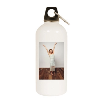 Sarah Hyland White Water Bottle With Carabiner