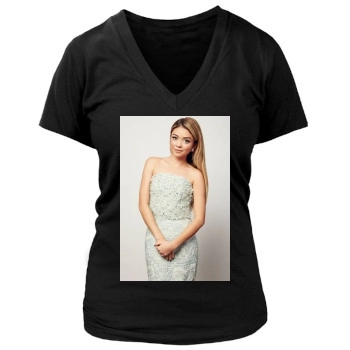 Sarah Hyland Women's Deep V-Neck TShirt