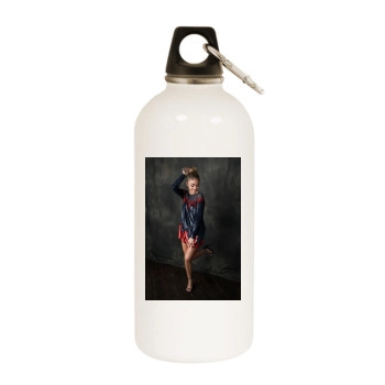 Sarah Hyland White Water Bottle With Carabiner