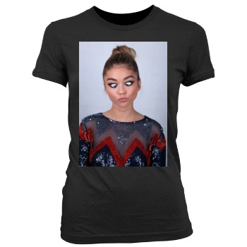 Sarah Hyland Women's Junior Cut Crewneck T-Shirt