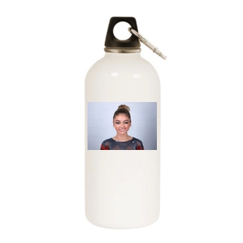 Sarah Hyland White Water Bottle With Carabiner