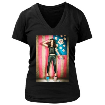 Sarah Hyland Women's Deep V-Neck TShirt