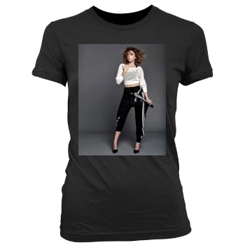 Sarah Hyland Women's Junior Cut Crewneck T-Shirt