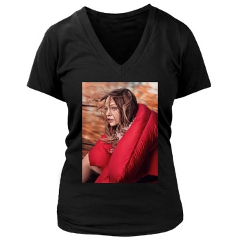 Sasha Pivovarova Women's Deep V-Neck TShirt