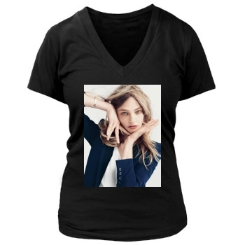 Sasha Pivovarova Women's Deep V-Neck TShirt