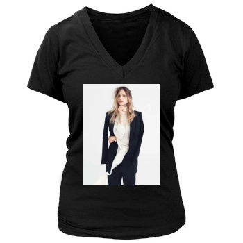 Sasha Pivovarova Women's Deep V-Neck TShirt