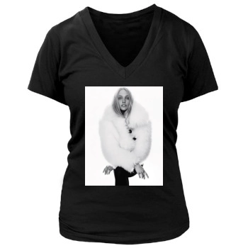 Sasha Pivovarova Women's Deep V-Neck TShirt