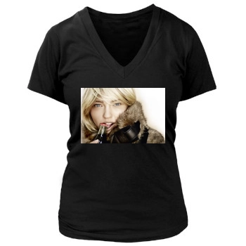 Sasha Pivovarova Women's Deep V-Neck TShirt