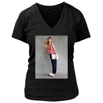 Sasha Pivovarova Women's Deep V-Neck TShirt