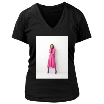 Sasha Pivovarova Women's Deep V-Neck TShirt