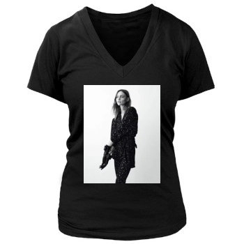 Sasha Pivovarova Women's Deep V-Neck TShirt