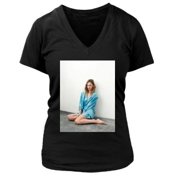 Sasha Pivovarova Women's Deep V-Neck TShirt