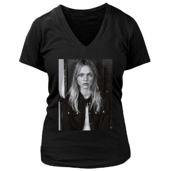 Sasha Pivovarova Women's Deep V-Neck TShirt