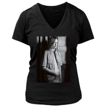 Sasha Pivovarova Women's Deep V-Neck TShirt