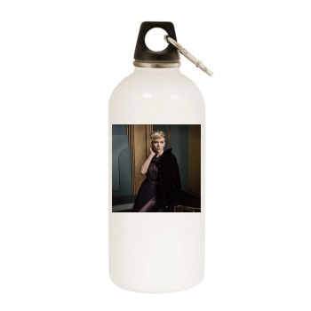 Scarlett Johansson White Water Bottle With Carabiner