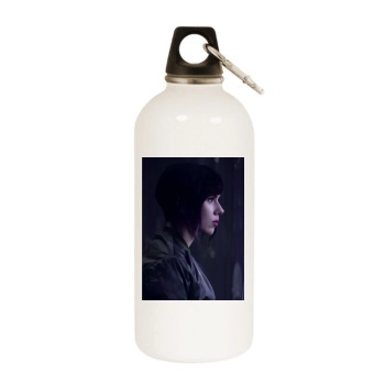 Scarlett Johansson White Water Bottle With Carabiner