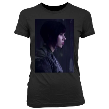 Scarlett Johansson Women's Junior Cut Crewneck T-Shirt