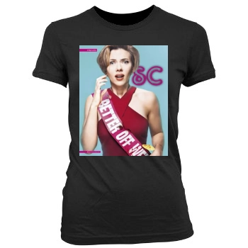 Scarlett Johansson Women's Junior Cut Crewneck T-Shirt