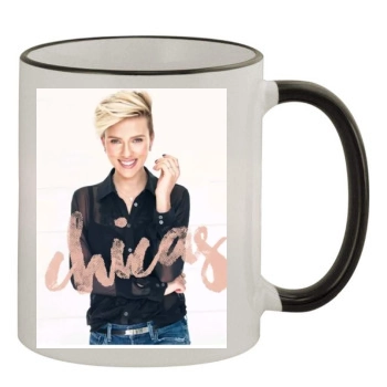 Scarlett Johansson 11oz Colored Rim & Handle Mug