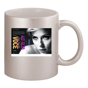 Scarlett Johansson 11oz Metallic Silver Mug