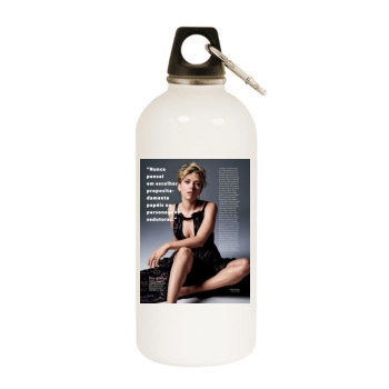 Scarlett Johansson White Water Bottle With Carabiner