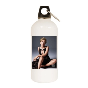 Scarlett Johansson White Water Bottle With Carabiner