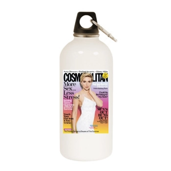 Scarlett Johansson White Water Bottle With Carabiner