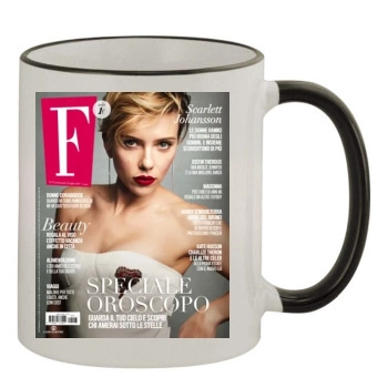 Scarlett Johansson 11oz Colored Rim & Handle Mug