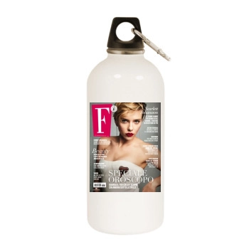 Scarlett Johansson White Water Bottle With Carabiner