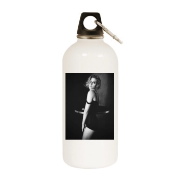 Scarlett Johansson White Water Bottle With Carabiner